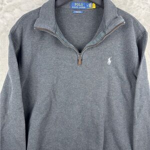 Polo Ralph Lauren Quarter Zip Pullover Estate Rib Mens Medium Utility Preppy